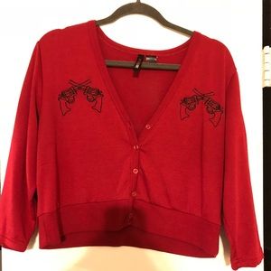 Red Pistol Cardigan